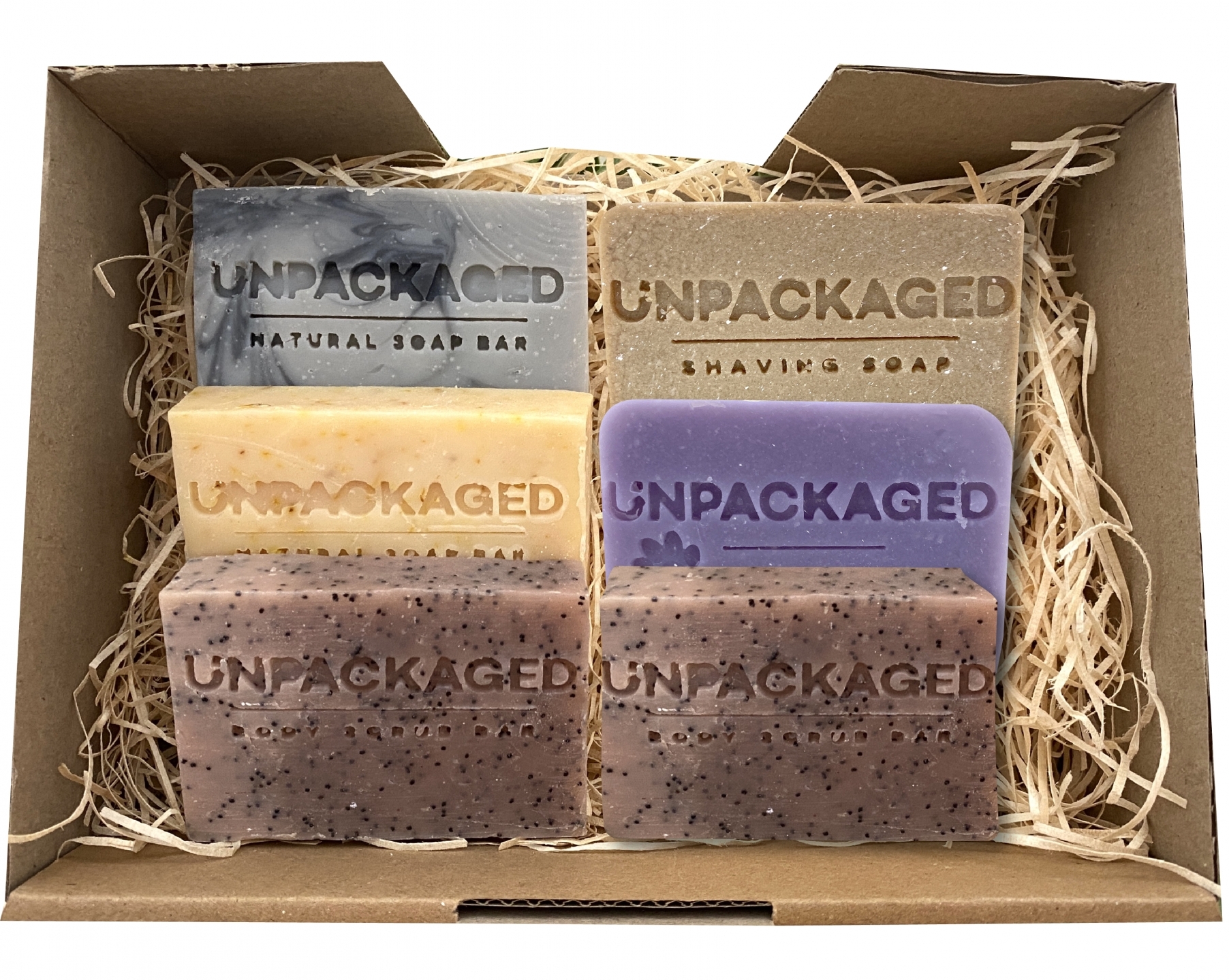 Chemical Free, Natural Artisan Soap Bars Gift Pack - Unpackaged Eco
